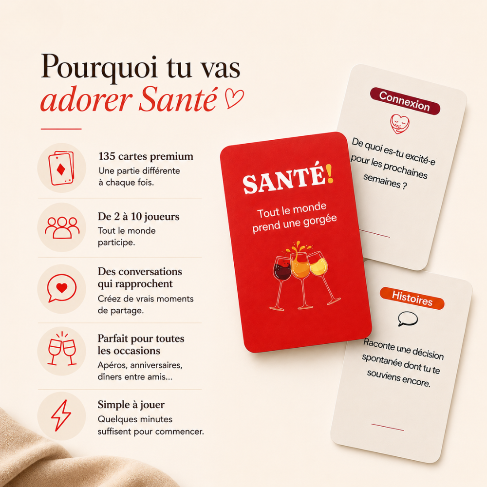 Santé — Le jeu d’apéro qui crée de vraies connexions